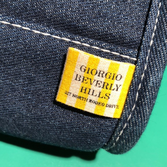 Georgio Beverly Hills Denim Satchel Handbag - Picture 5 of 6